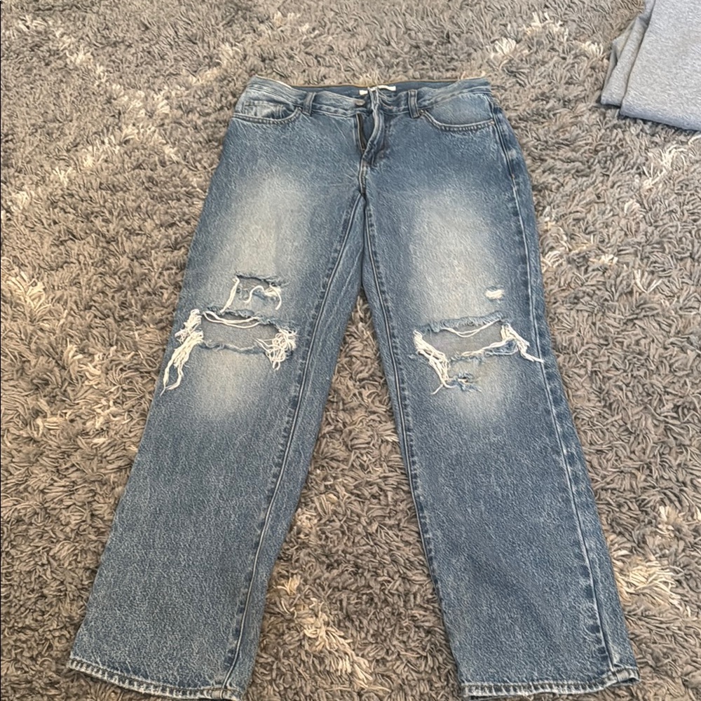 PacSun Blue Boyfriend Distressed Jeans